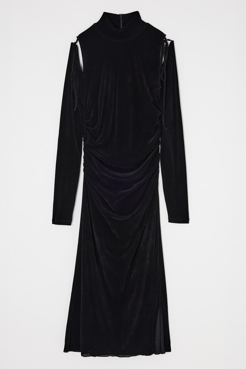 MOUSSY「VELVET GATHER ドレス」|ワンピース|