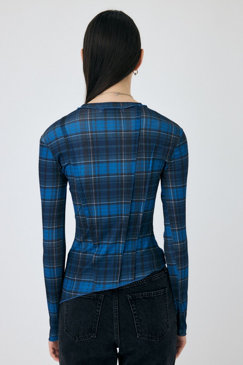 MOUSSY「TUCK CHECK トップス」|Tシャツ・カットソー|