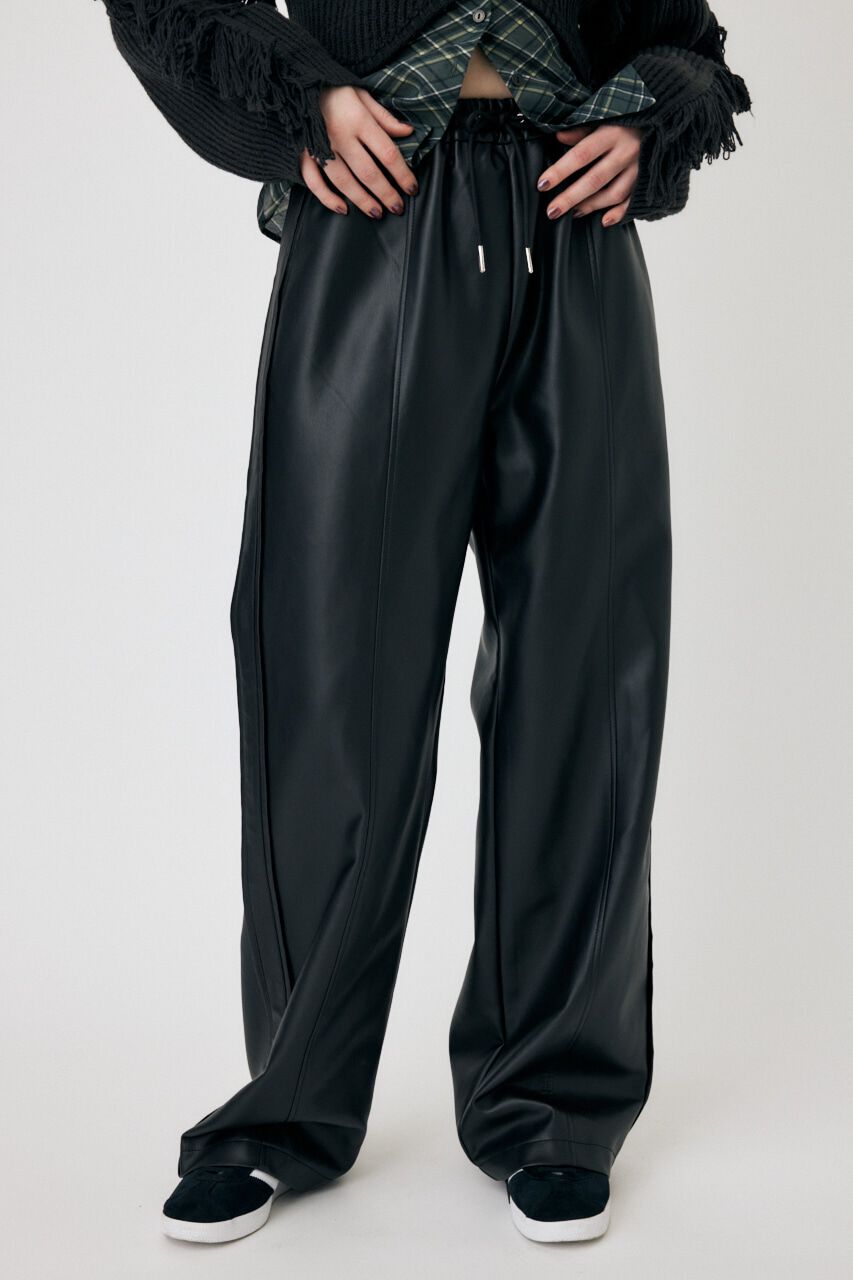 MOUSSY「F/LEATHER TRACK パンツ」|その他|