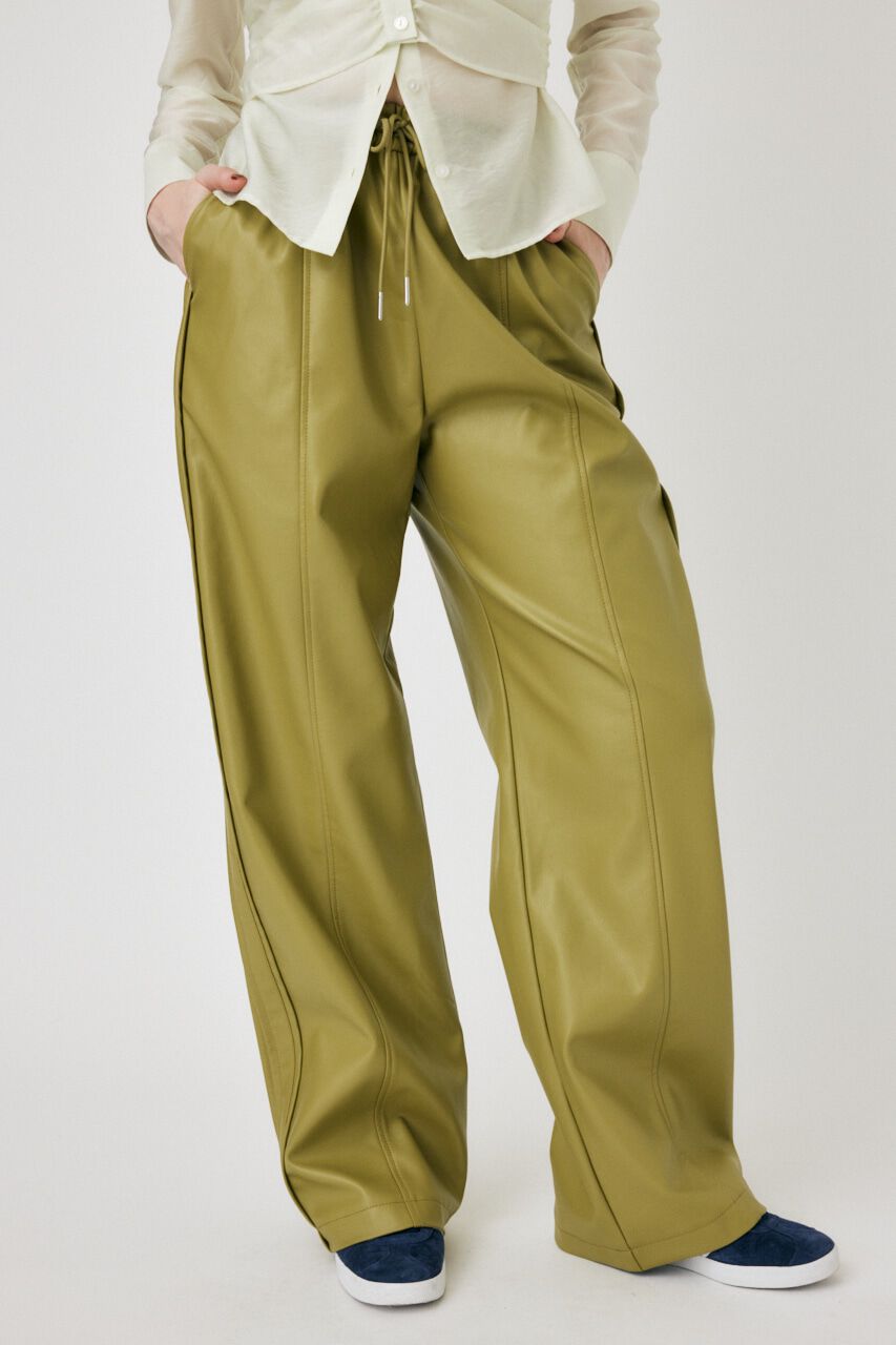 MOUSSY「F/LEATHER TRACK パンツ」|その他|