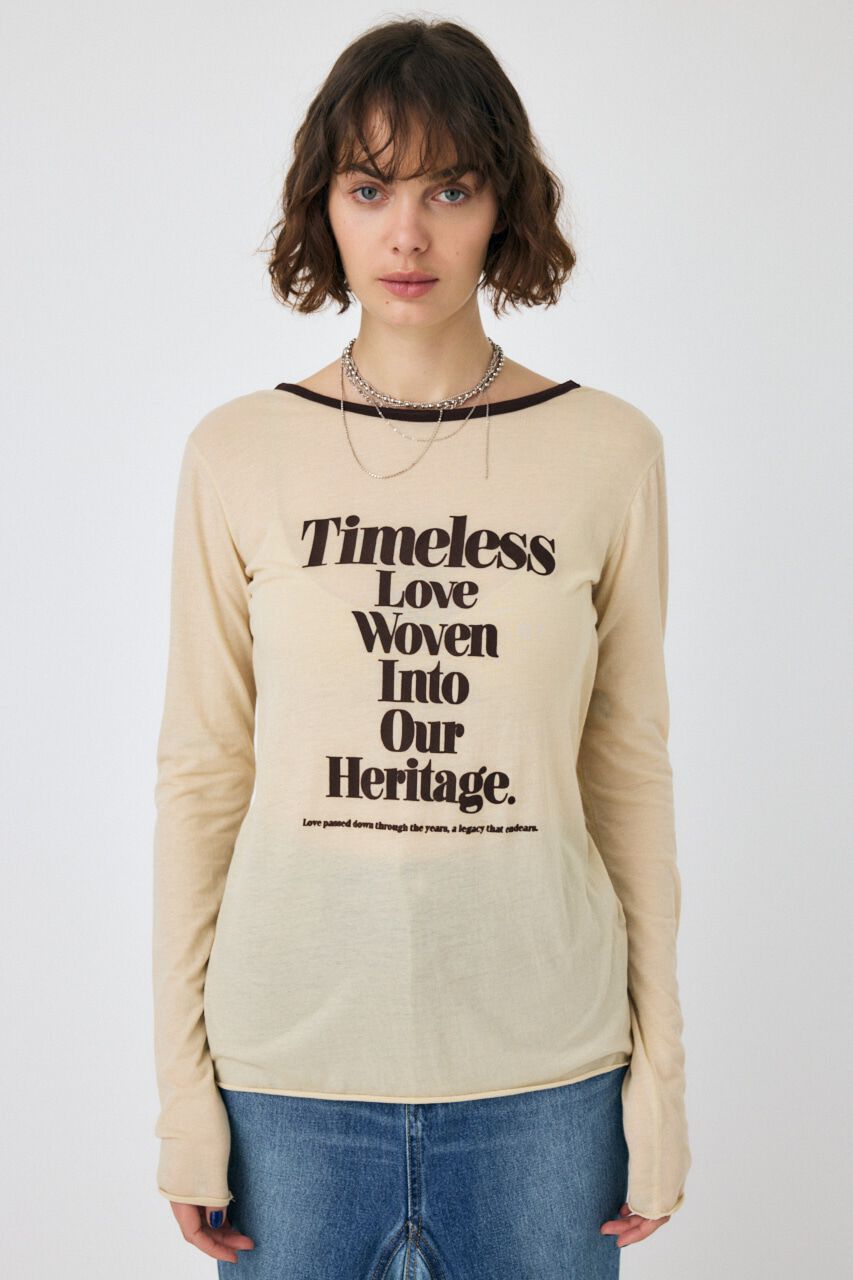 MOUSSY「SHEER LOGO ロングスリーブTシャツ」|Tシャツ・カットソー|