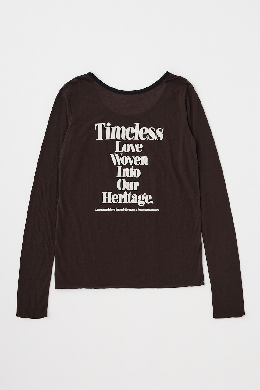 MOUSSY「SHEER LOGO ロングスリーブTシャツ」|Tシャツ・カットソー|D/BRN3