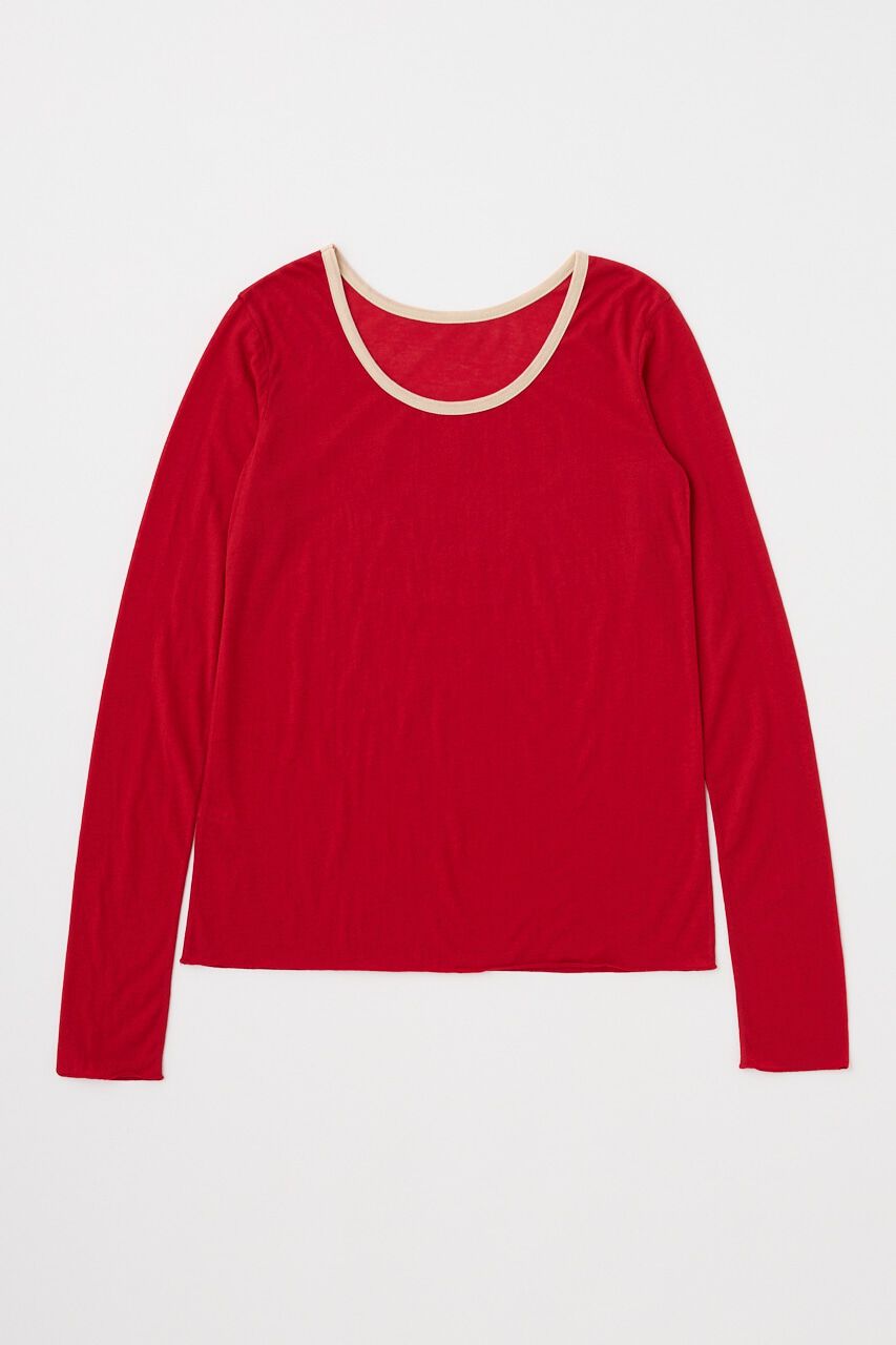 MOUSSY「SHEER LOGO ロングスリーブTシャツ」|Tシャツ・カットソー|