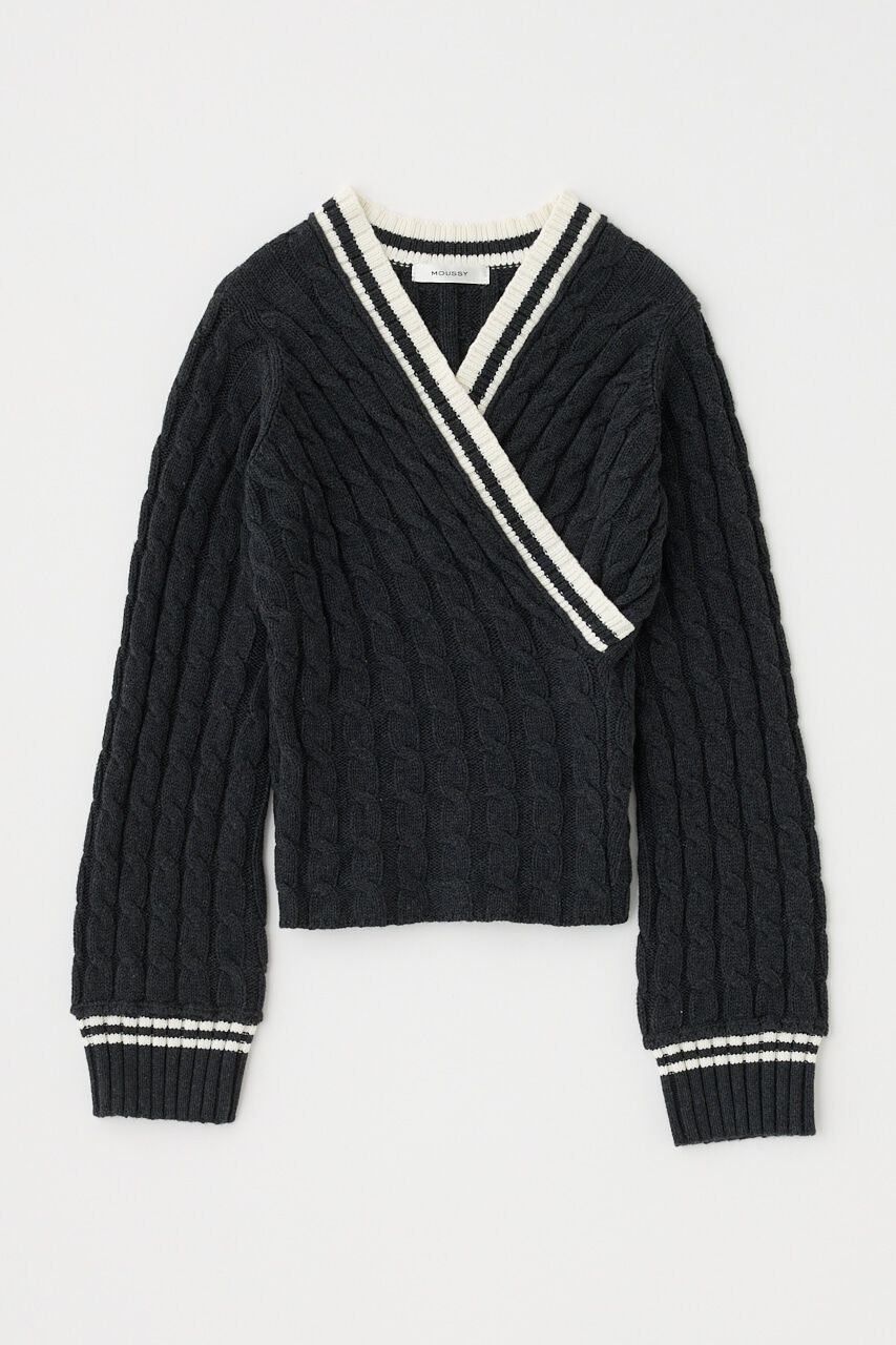 MOUSSY「CABLE LINE ニット」|ニット・セーター|