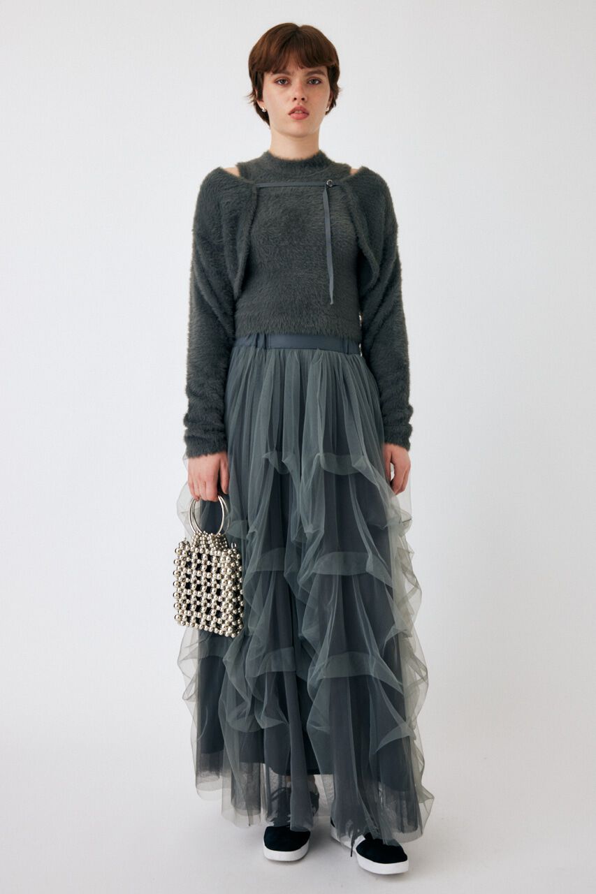 MOUSSY「SHAGGY KNIT ボレロ & タンク」|ニット・セーター|