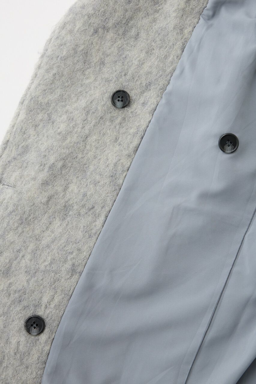 MOUSSY「シャギーロングコート リサイクルポリエステル&times;ウール混」|その他|