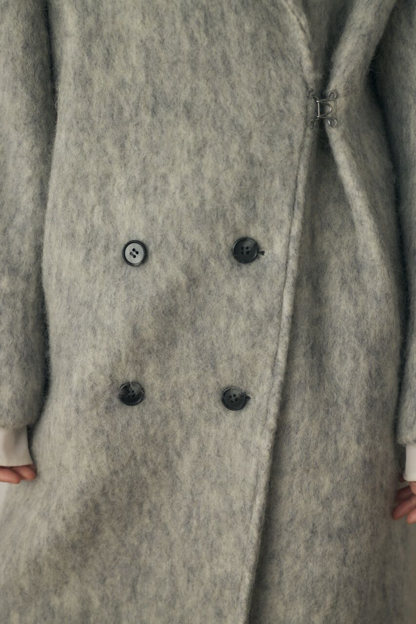 MOUSSY「シャギーロングコート リサイクルポリエステル&times;ウール混」|その他|