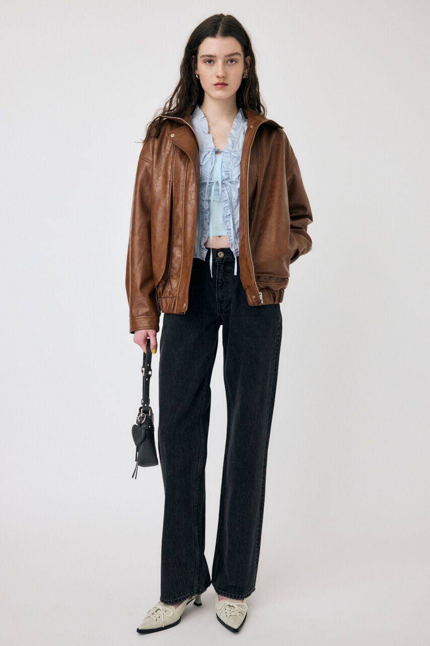 MOUSSY「FRONT RIBBON GATHER ブラウス」|シャツ・ブラウス|