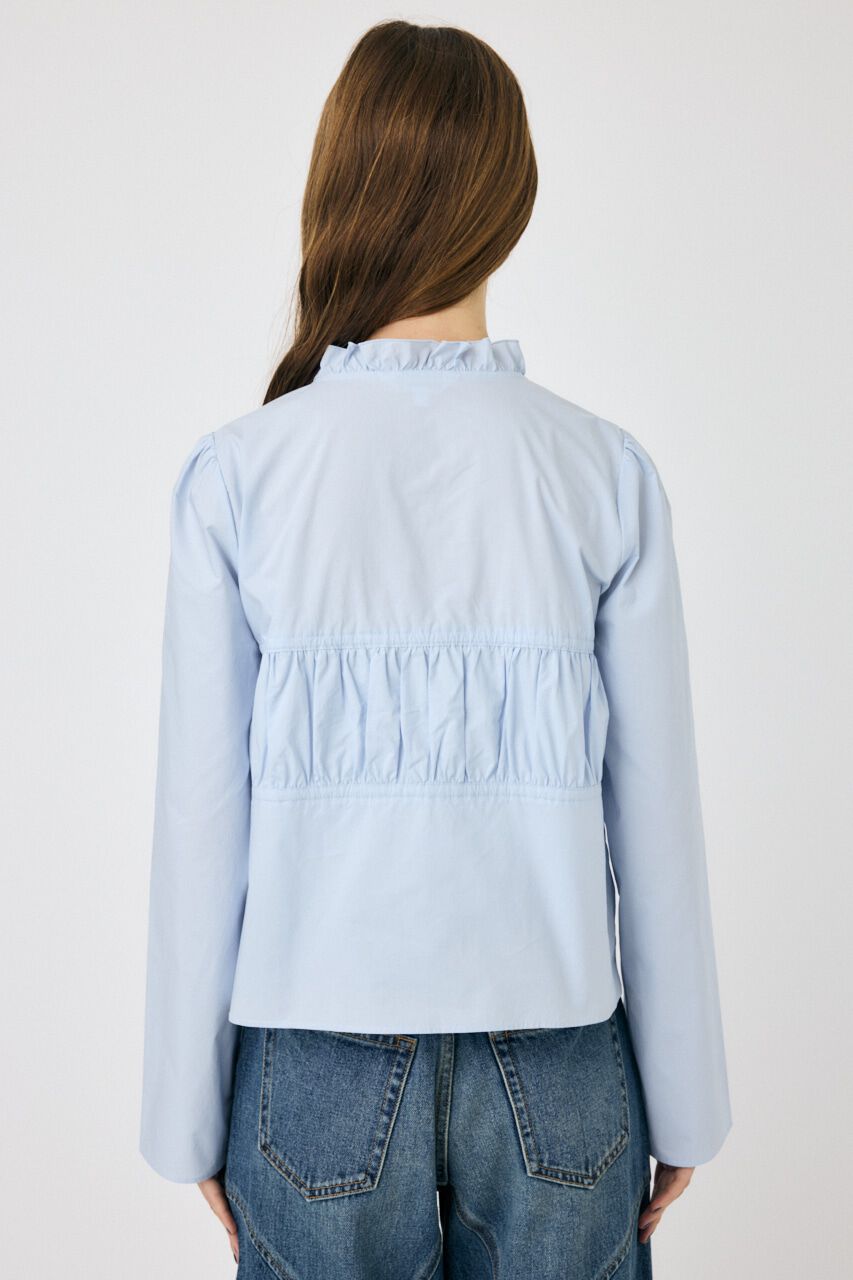 MOUSSY「FRONT RIBBON GATHER ブラウス」|シャツ・ブラウス|