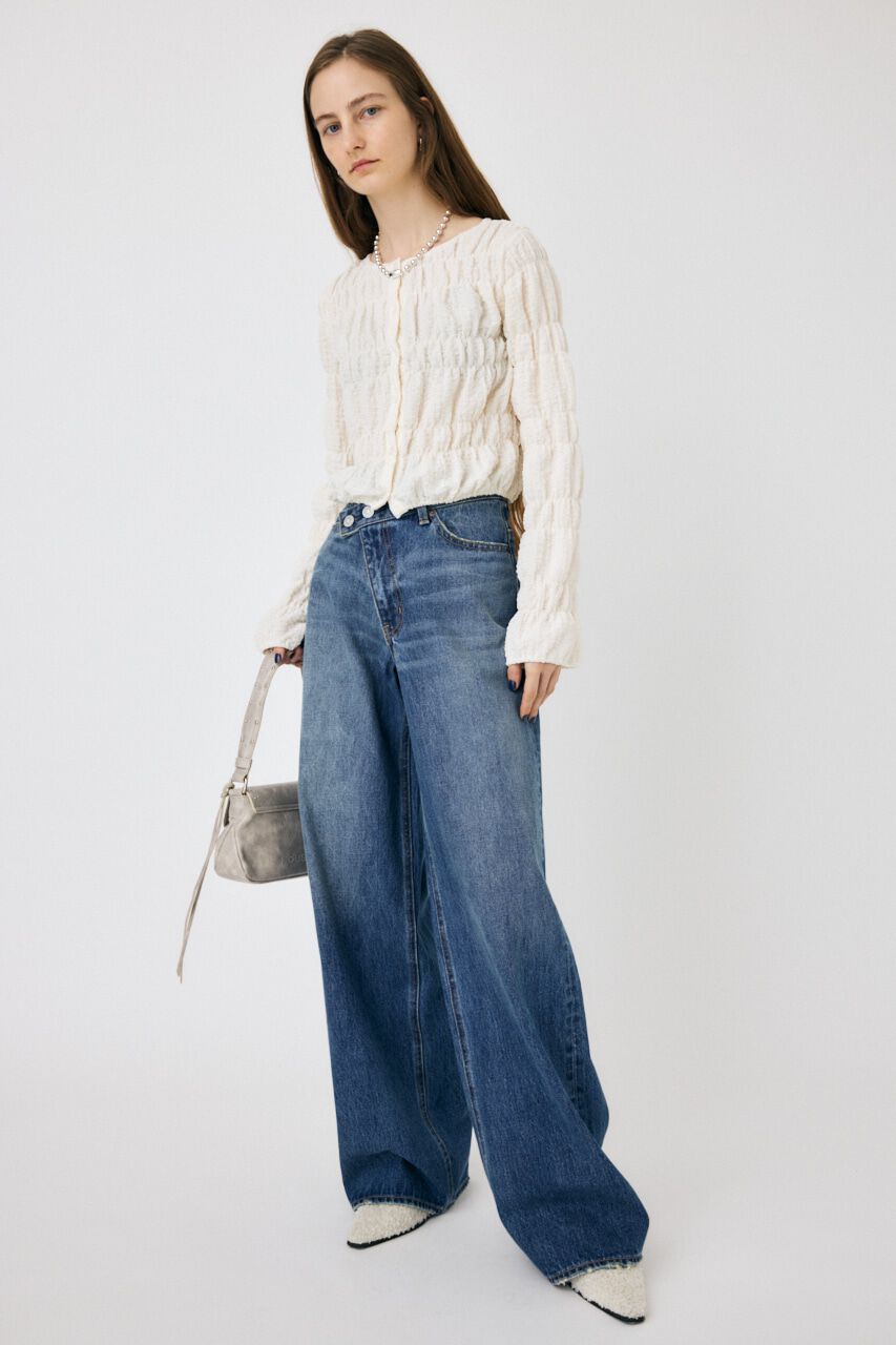 MOUSSY「SHIRRING カーディガン」|Tシャツ・カットソー|