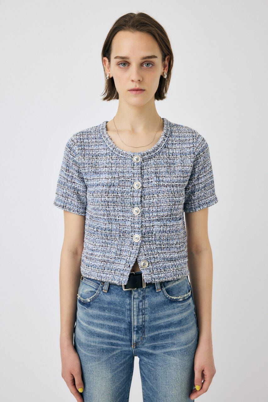 MOUSSY「TWEED LIKE トップス」|Tシャツ・カットソー|