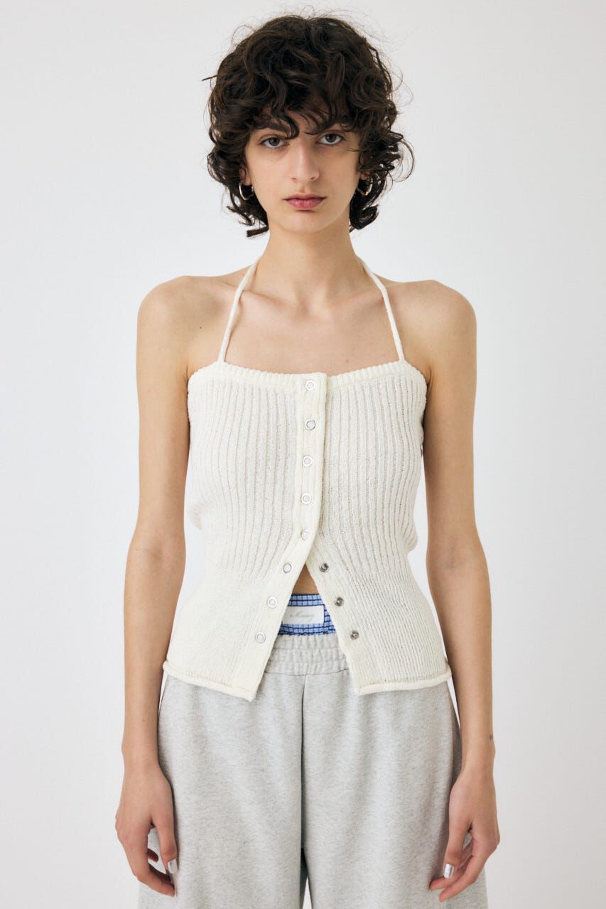 MOUSSY「FRONT BUTTON ニットキャミ」|キャミソール|
