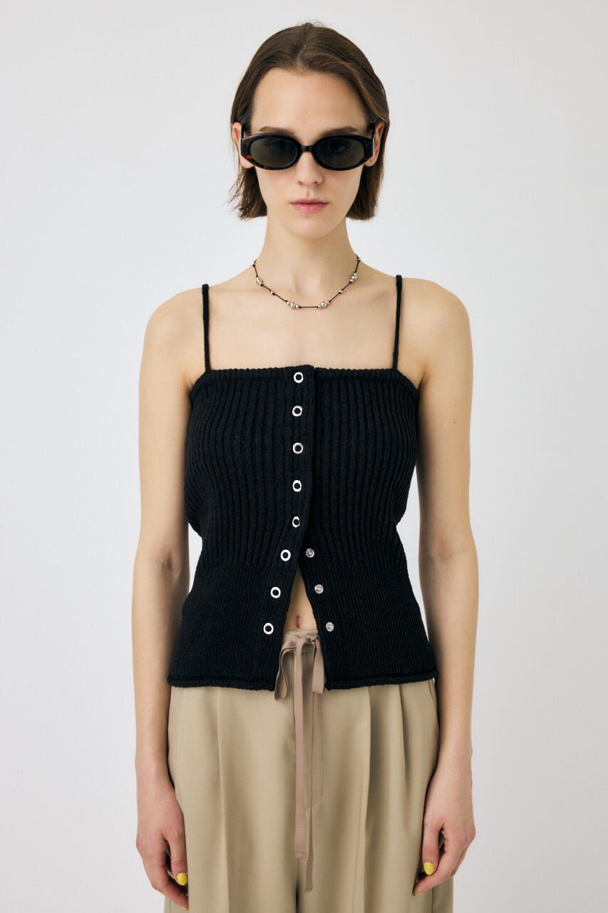 MOUSSY「FRONT BUTTON ニットキャミ」|キャミソール|