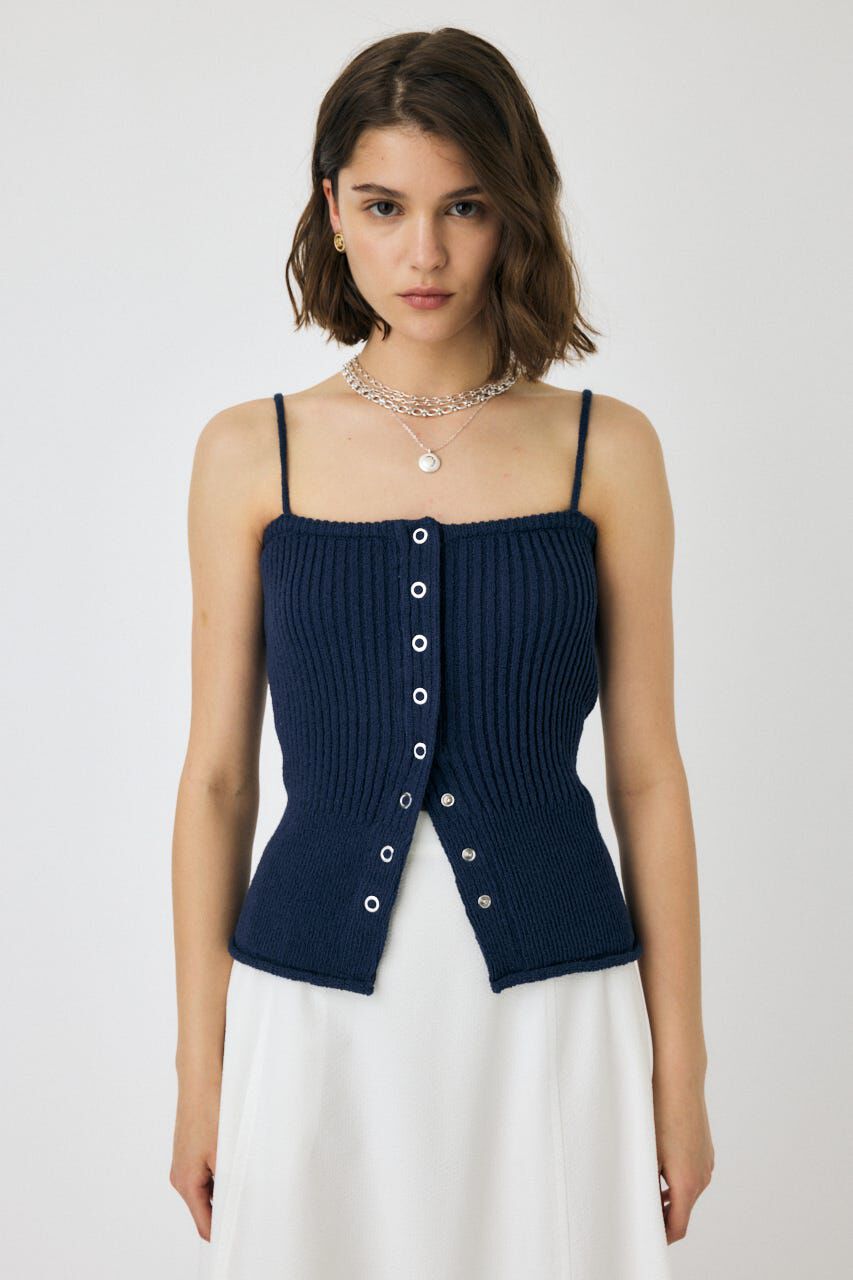 MOUSSY「FRONT BUTTON ニットキャミ」|キャミソール|
