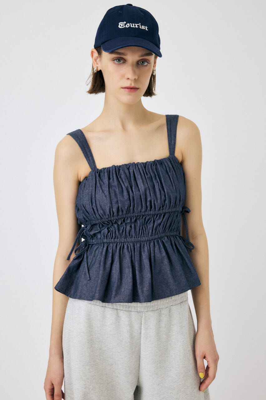MOUSSY「DENIM LIKE GABBY キャミ」|キャミソール|BLU
