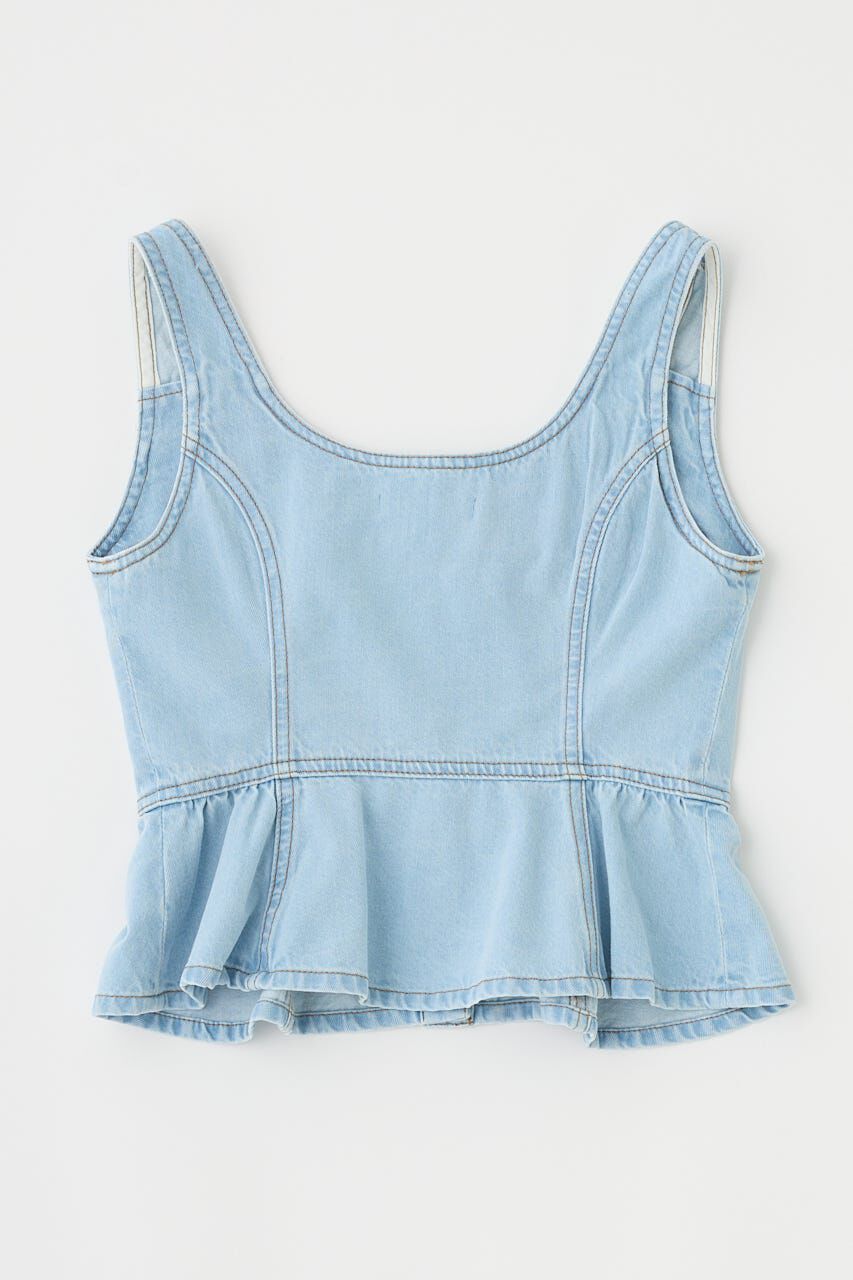 MOUSSY「SQUARE NECK デニム ビスチェ」|シャツ・ブラウス|