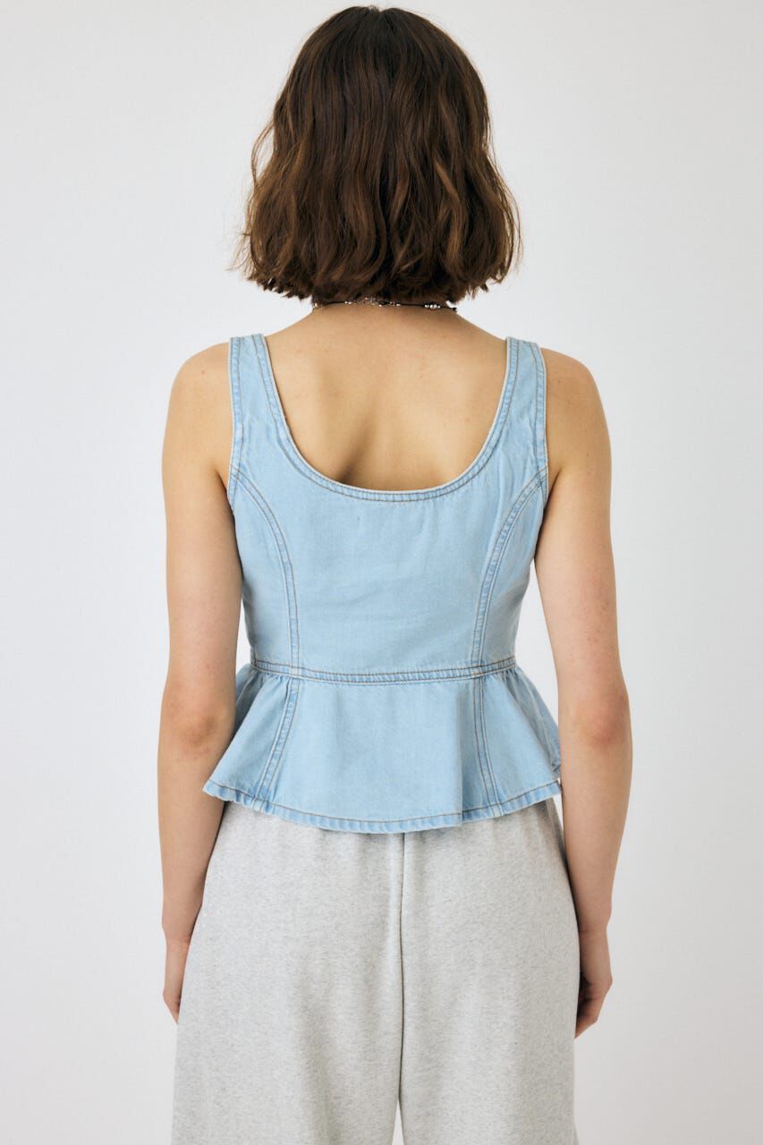 MOUSSY「SQUARE NECK デニム ビスチェ」|シャツ・ブラウス|