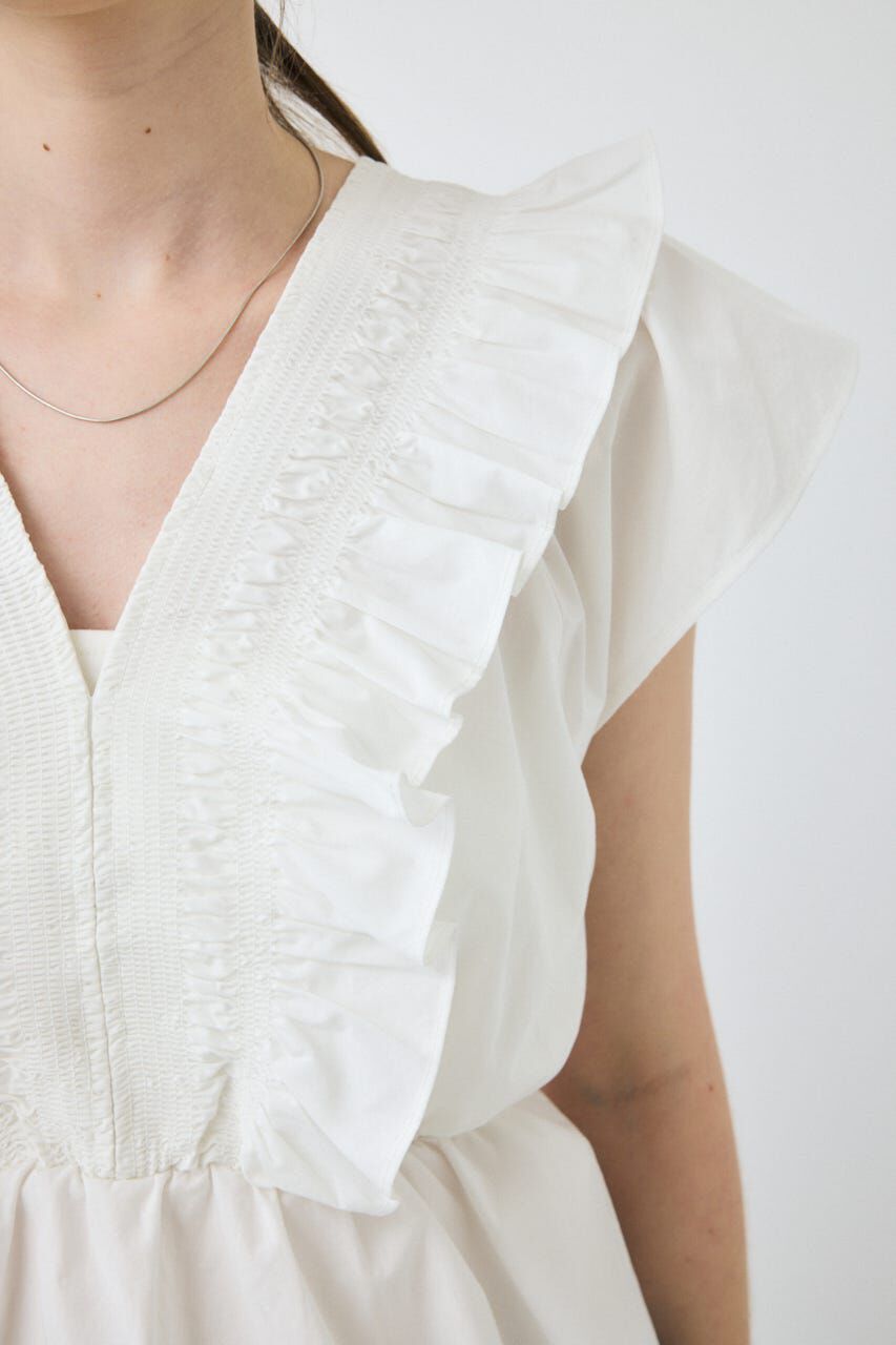 MOUSSY「SHIRRING RUFFLE PEPLUM トップス」|その他|