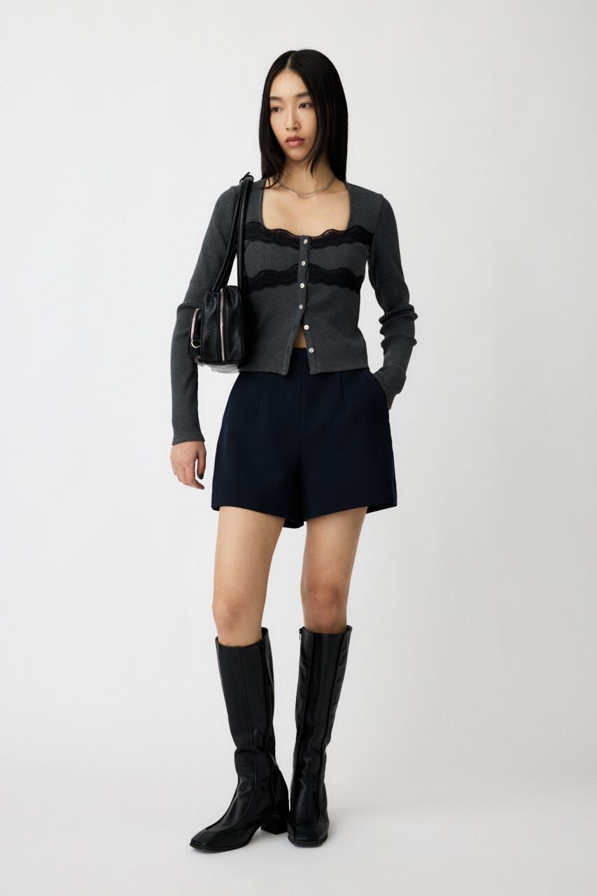 MOUSSY「FRONT BUTTON LACY ロングスリーブトップス」|Tシャツ・カットソー|