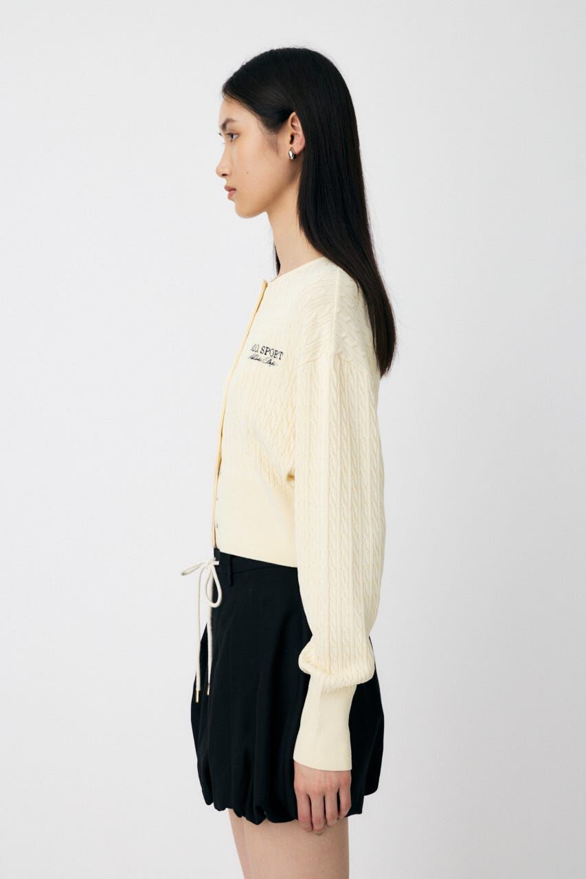 MOUSSY「LOGO CABLE カーディガン」|カーディガン|
