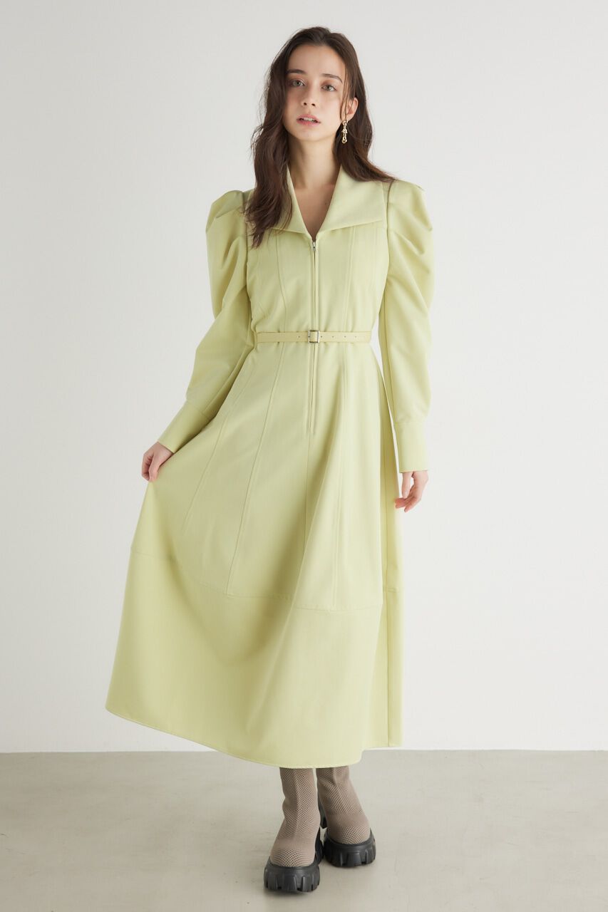 rienda「オーバーカラーZIPフレアOP」|ワンピース|LIME