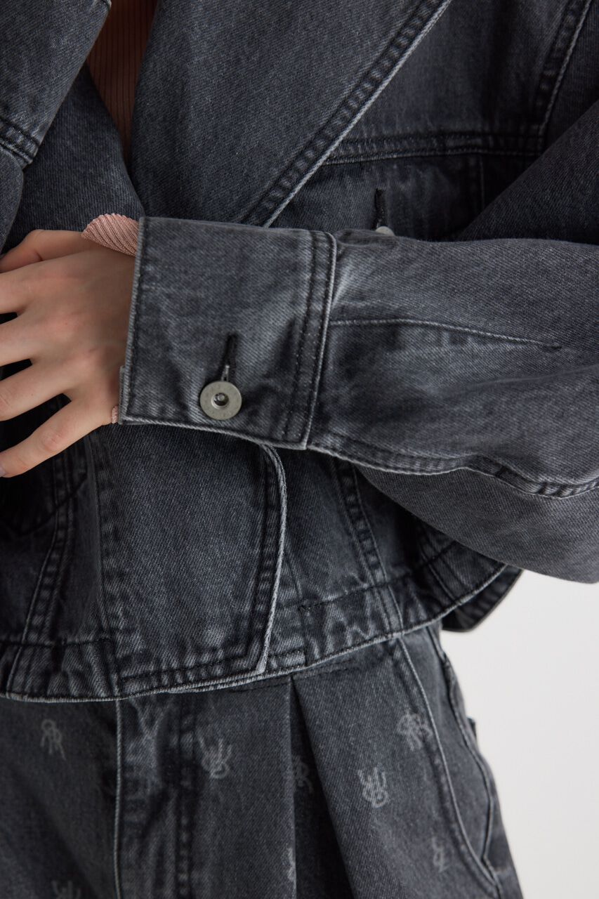 rienda「シングルカラーデニム BZ」|デニムジャケット|