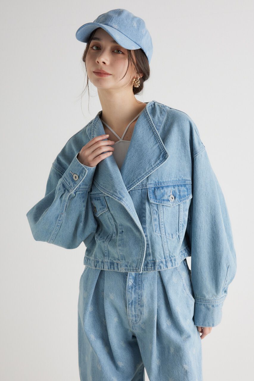 rienda「シングルカラーデニム BZ」|デニムジャケット|