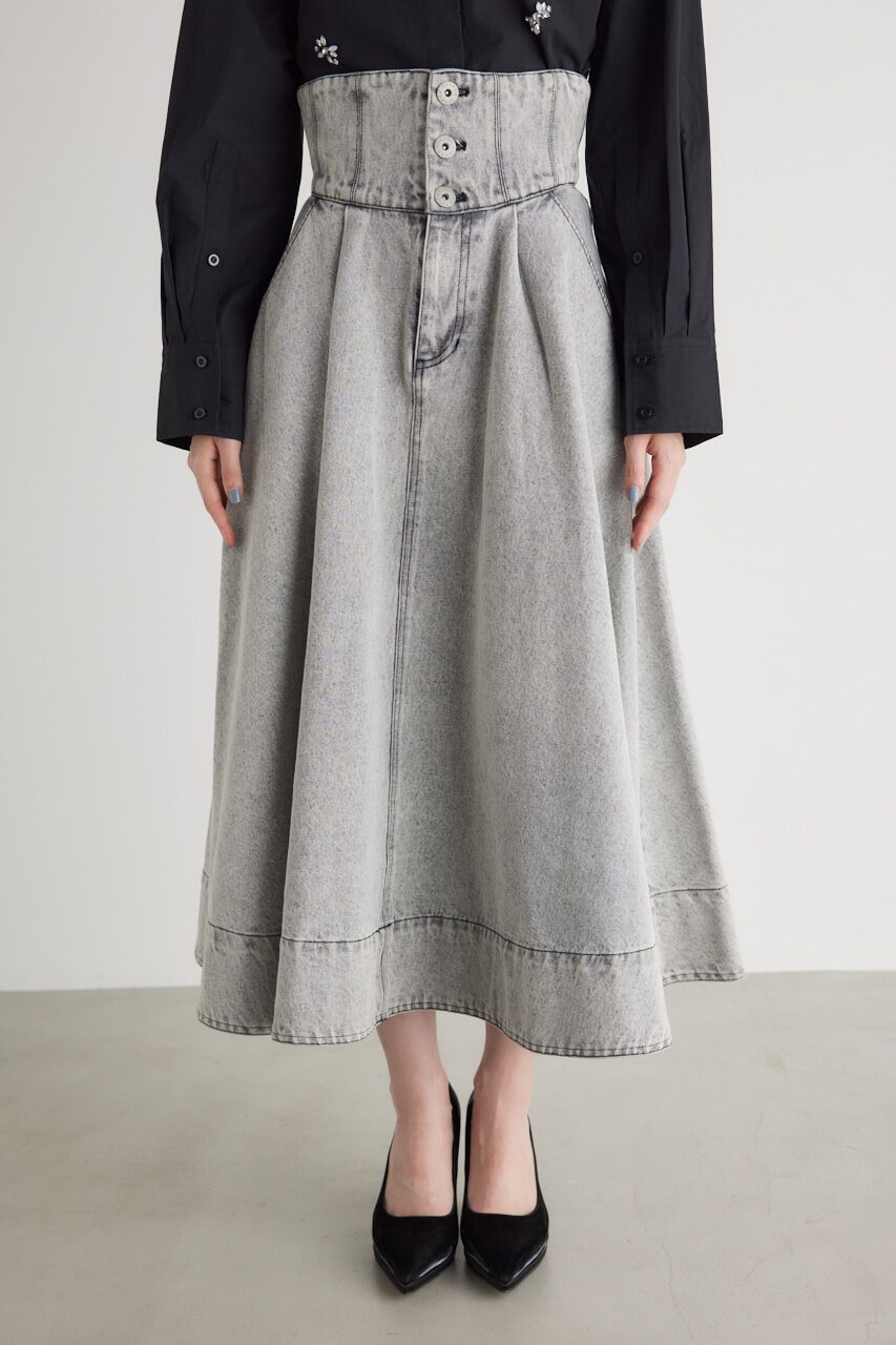 rienda「ターンBELTJ/Wフレア SK」|スカート|