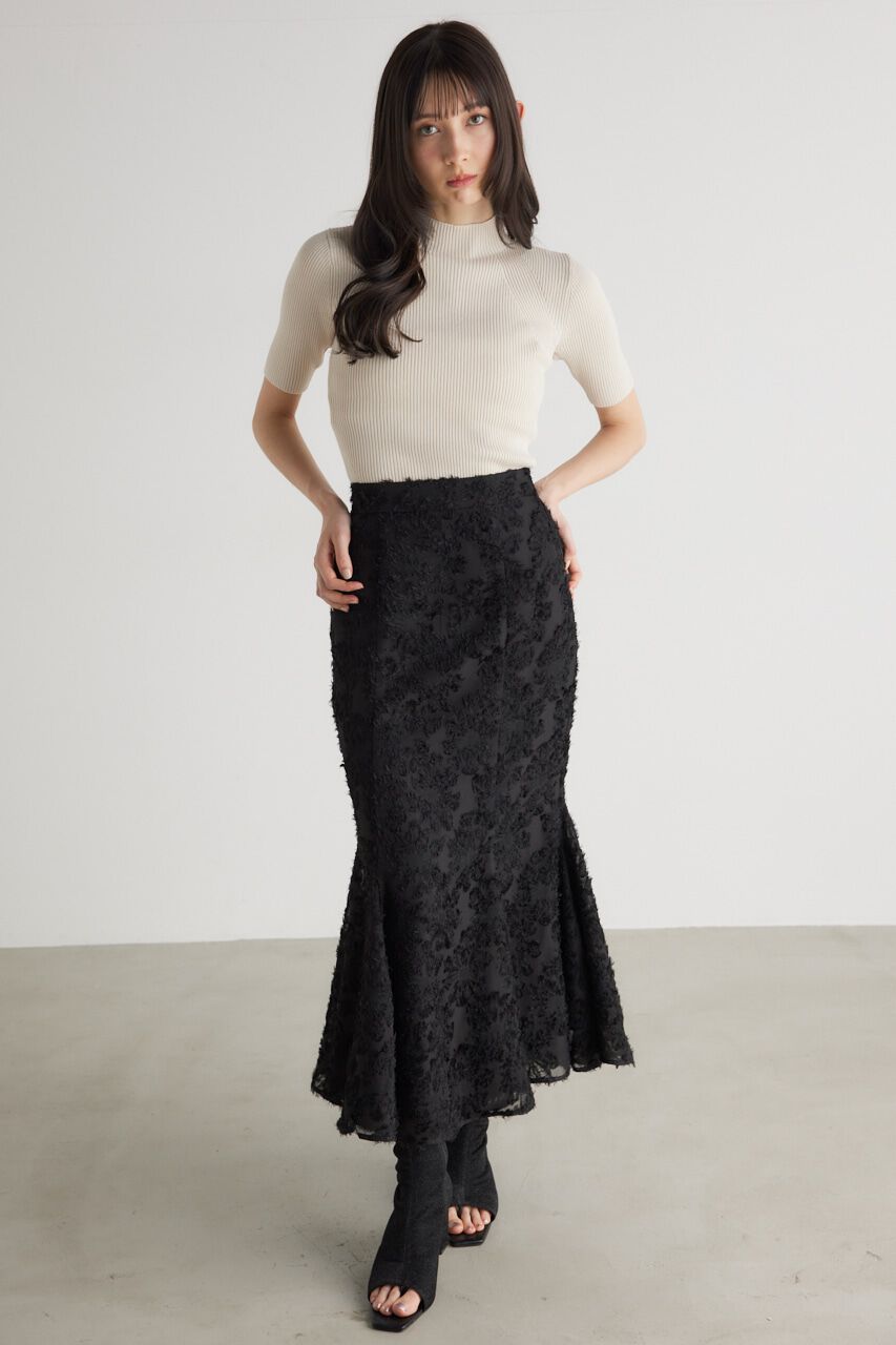 rienda「カットJQ J/WマーメイドSK」|スカート|BLK