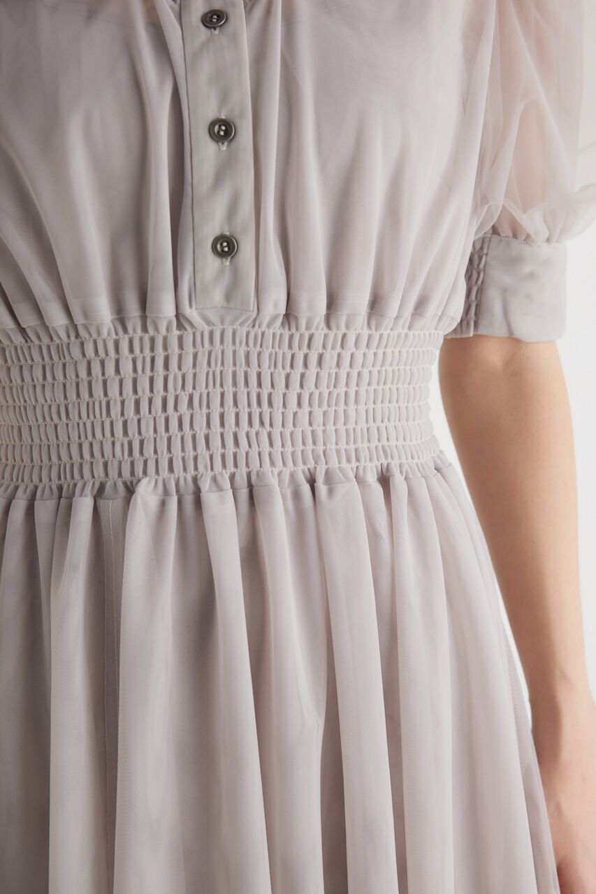 rienda「ネクタイチュールフレア OP」|ワンピース|