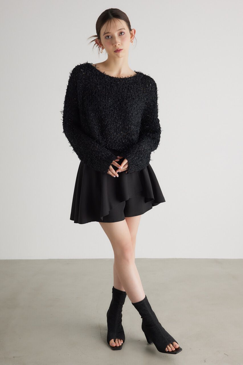 rienda「ラメシャギーメッシュKnit TOP」|ニット・セーター|