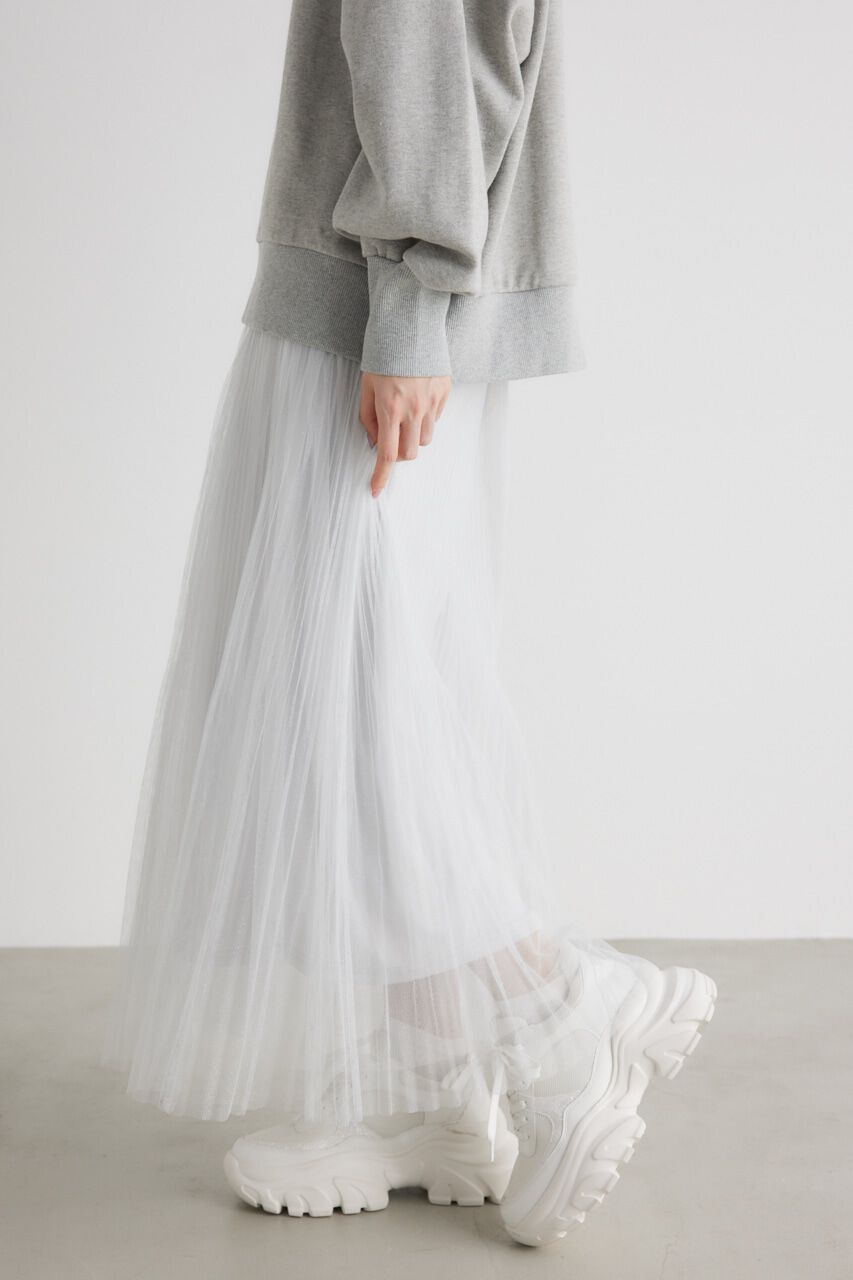 rienda「ラメチュールプリーツJ/W SK」|スカート|