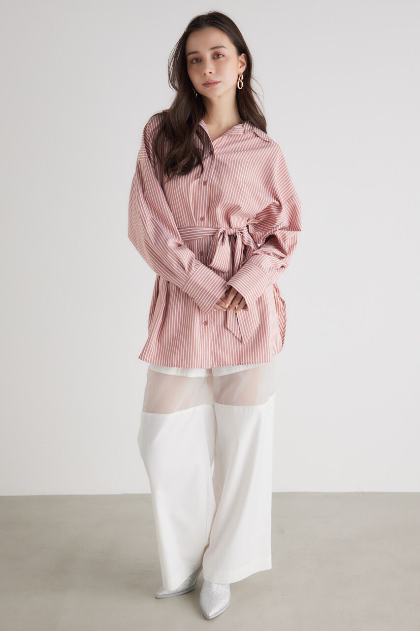 rienda「バックボタンSH TOP」|シャツ・ブラウス|