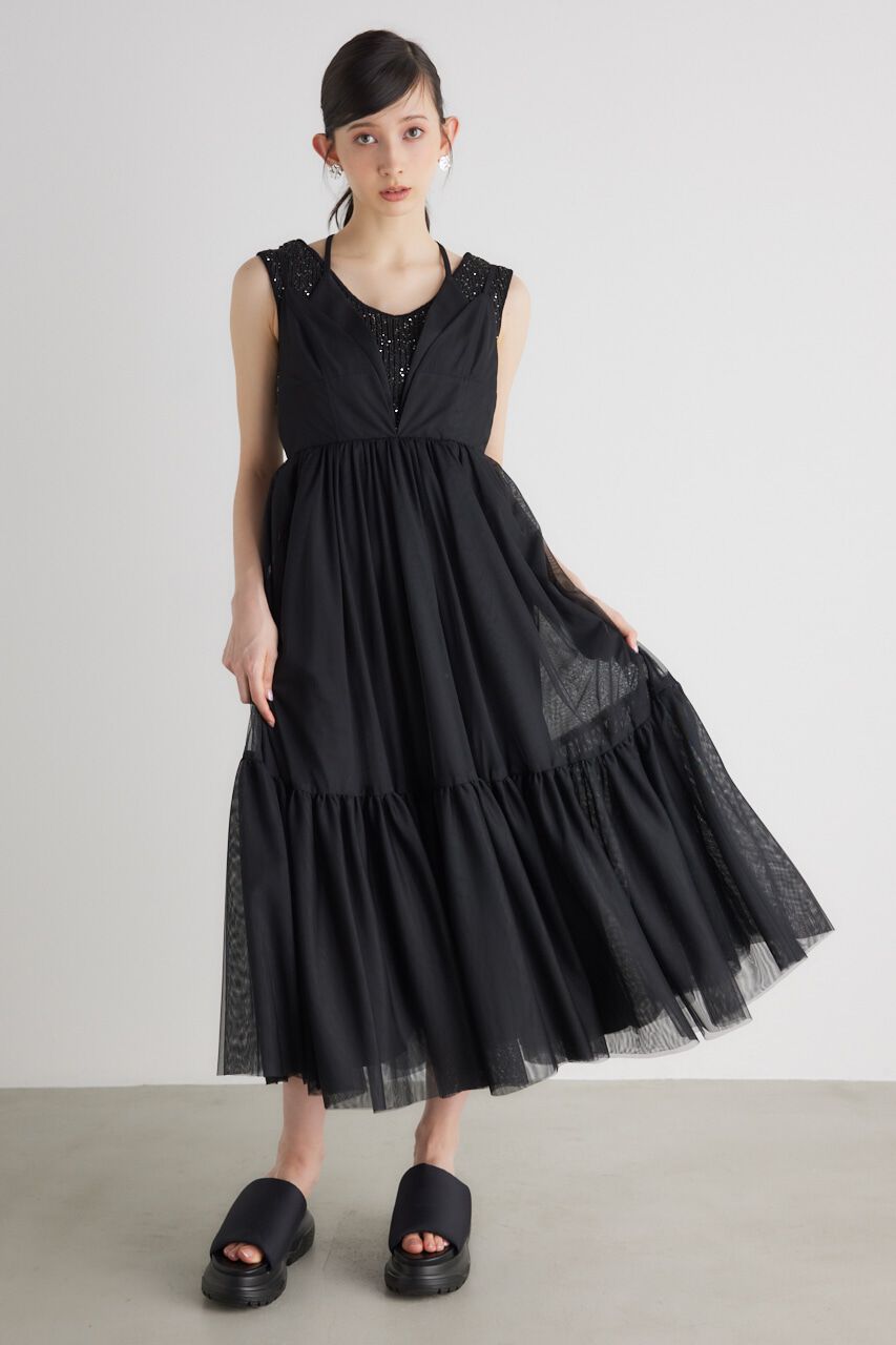 rienda「シアーチュールキャミSK」|スカート|BLK