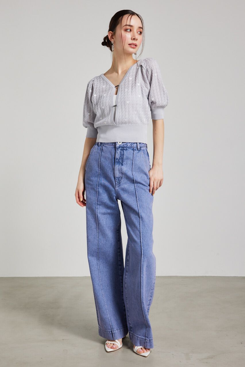 rienda「2WAYハートドットパフknitTOP」|ニット・セーター|