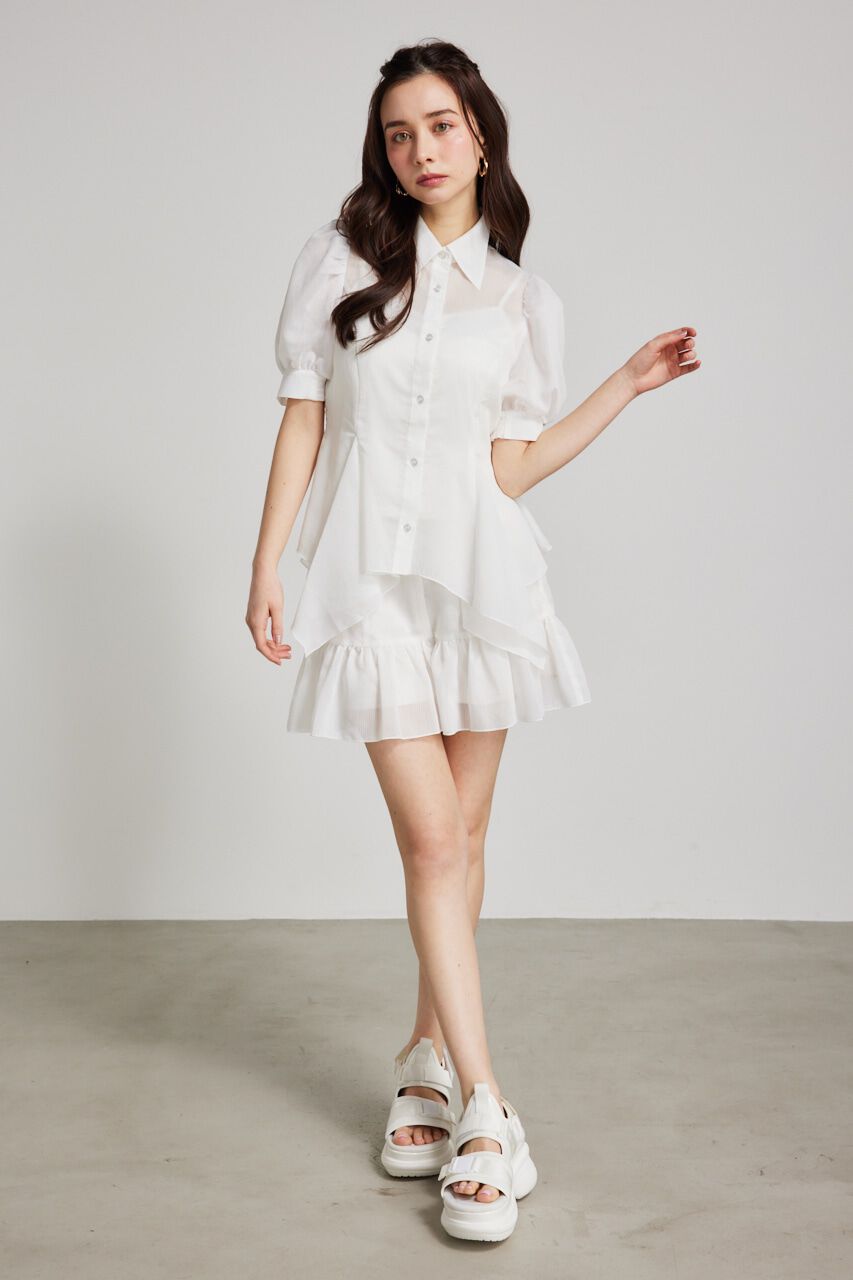 rienda「ハンカチーフヘムSH」|シャツ・ブラウス|