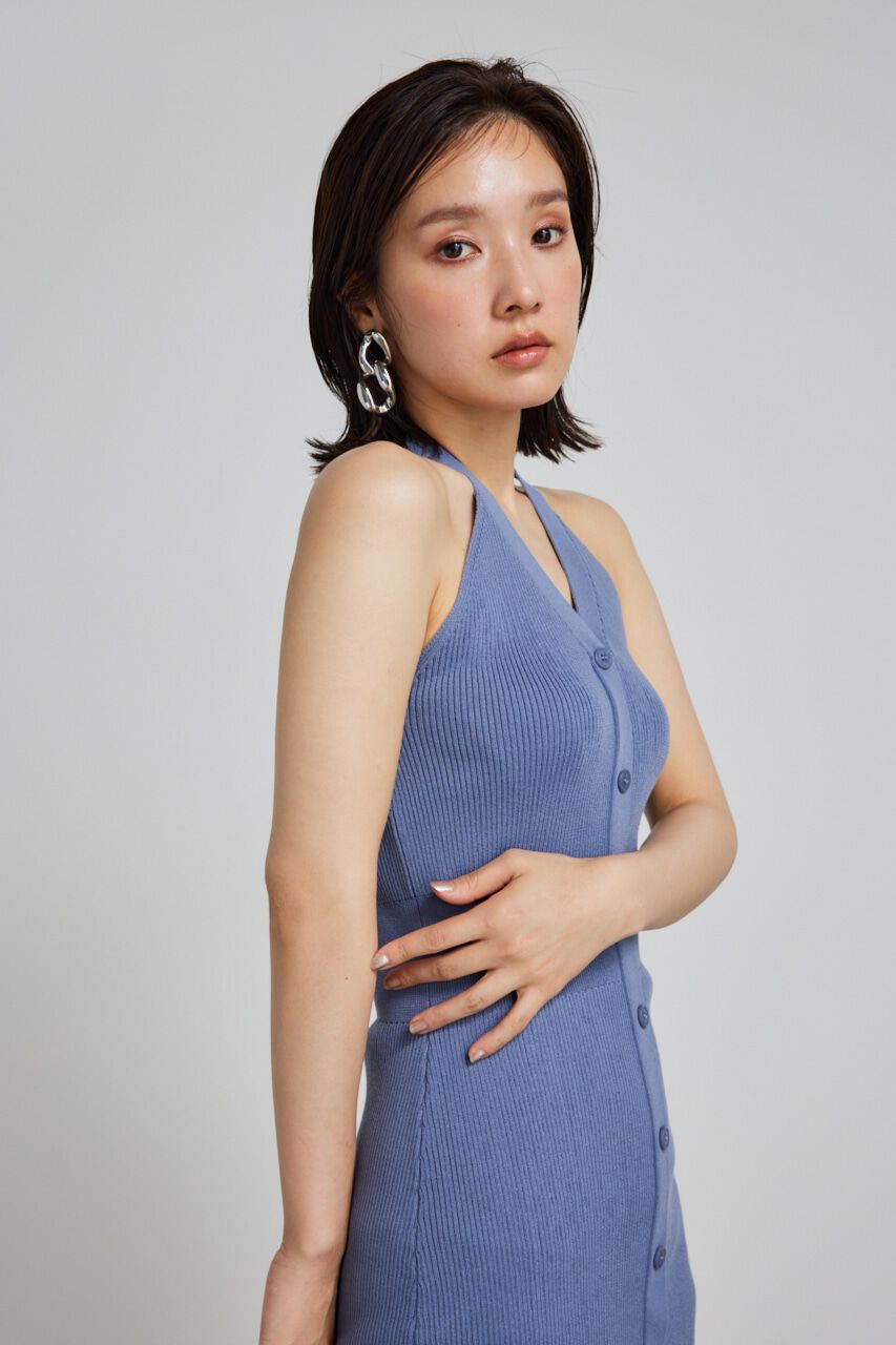 rienda「ホルターネックタイトミニニットワンピース」|ワンピース|