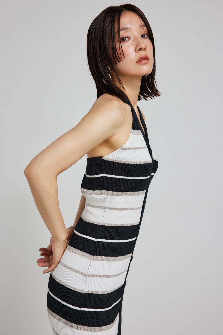 rienda「ホルターネックタイトミニニットワンピース」|ワンピース|