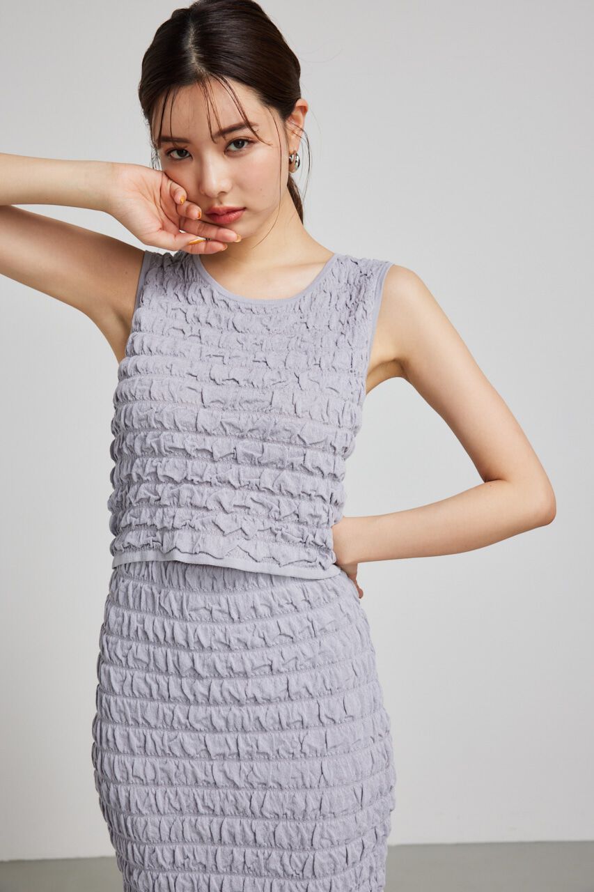 rienda「ポップコーンニットトップス」|タンクトップ|