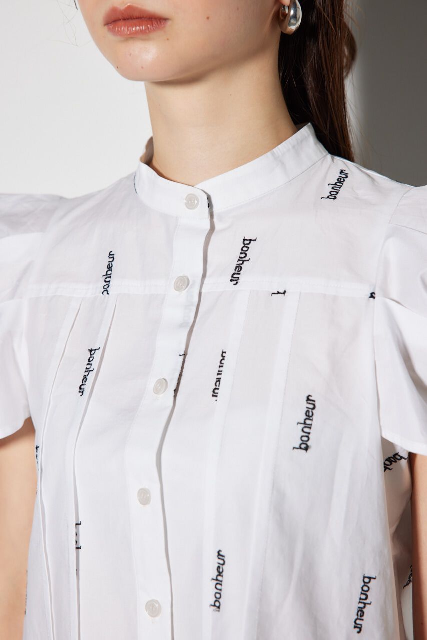 rienda「ショルダーデザイン刺繍ポイントブラウス」|シャツ・ブラウス|