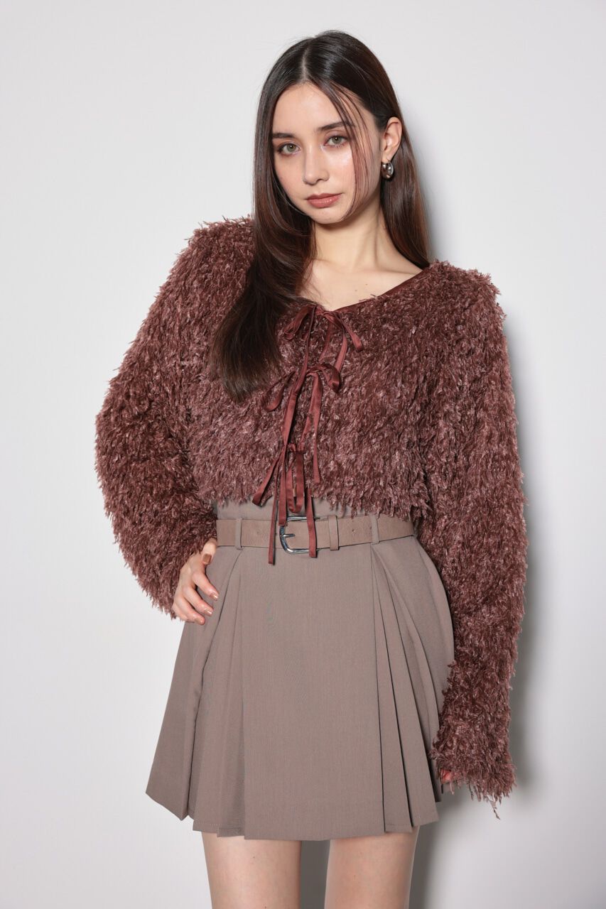 rienda「マルチWAYフェイクフェザーカーデ」|カーディガン|