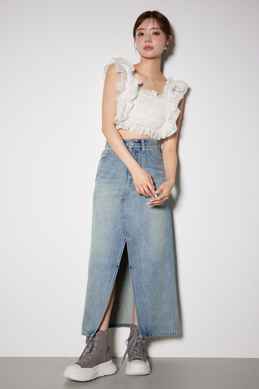 rienda「ストレートロングジャストウエストスカート」|スカート|