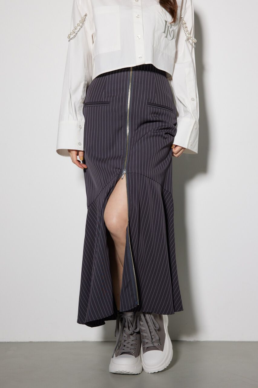 rienda「ジャストウエストセンターZIPマーメイドスカート」|スカート|