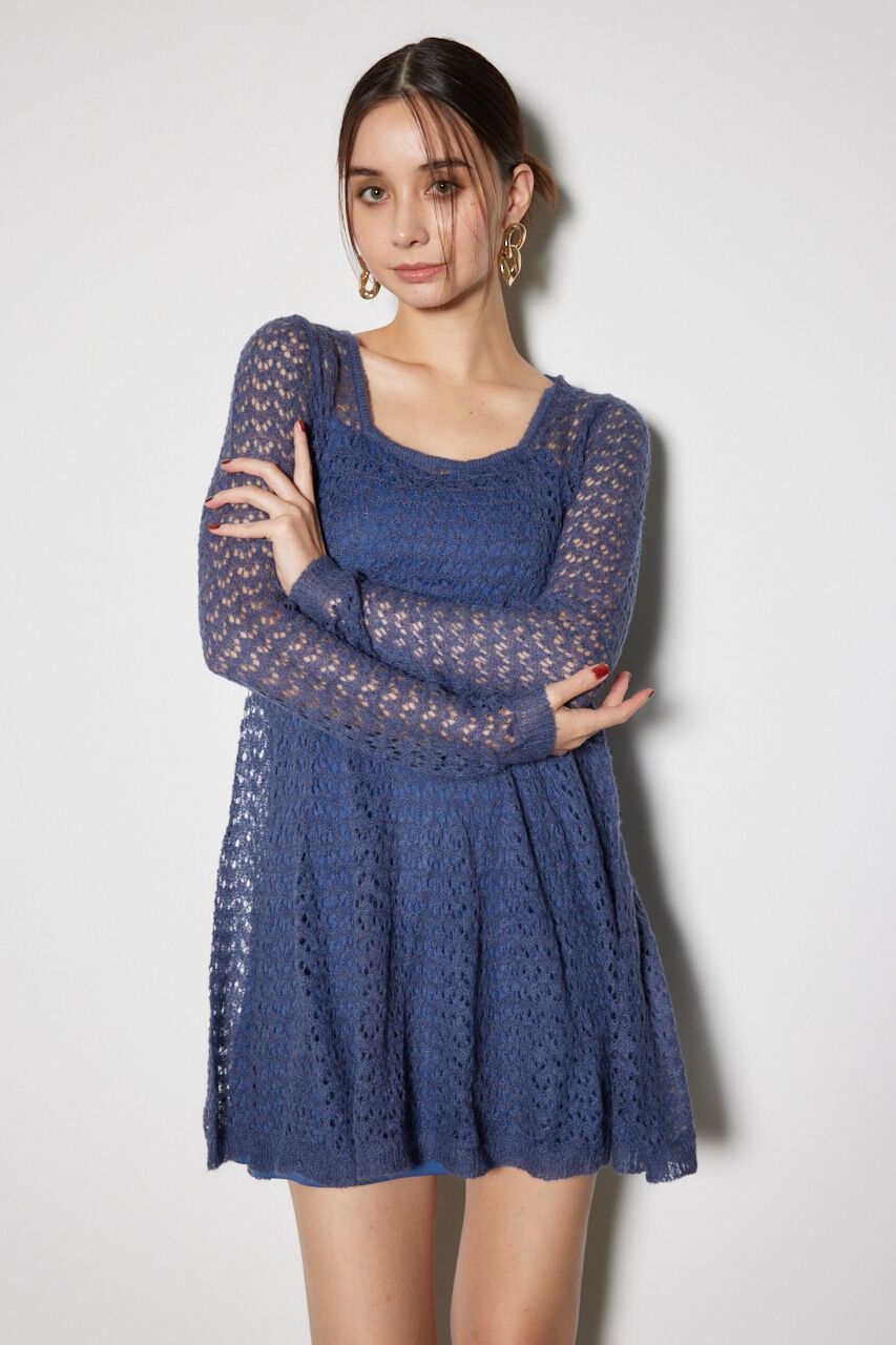 rienda「ソフティーニットフレアミニワンピース」|ワンピース|