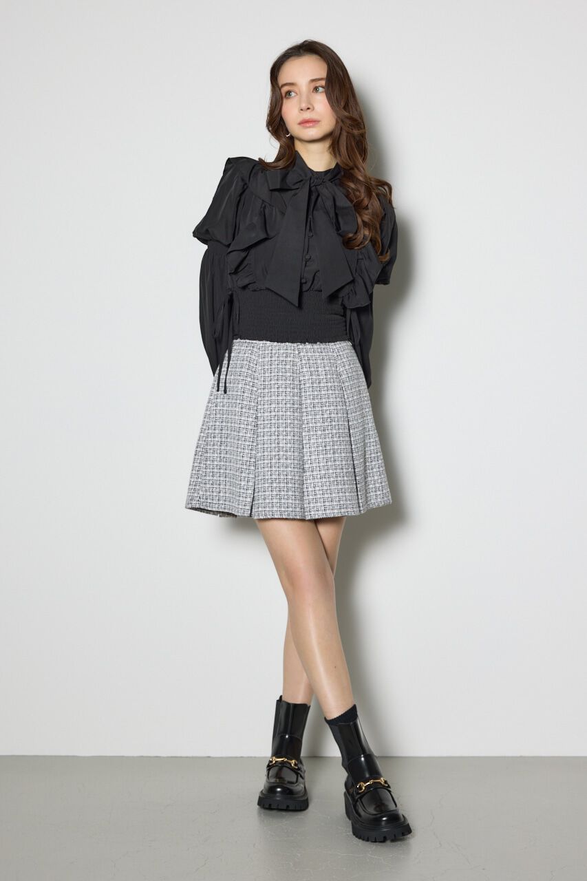 rienda「ハイウエストツイードスコートショートパンツ」|その他|