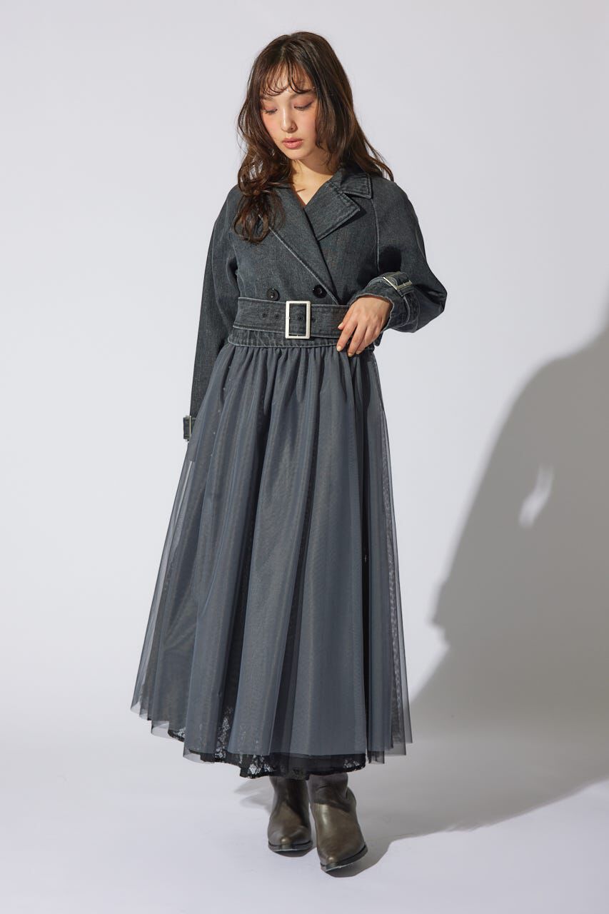 rienda「チュールコンビトレンチコート」|その他|