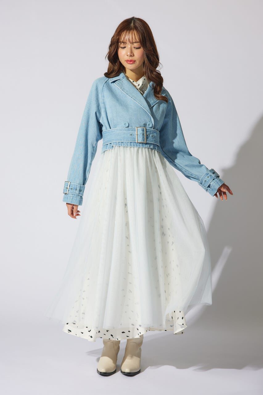 rienda「チュールコンビトレンチコート」|その他|