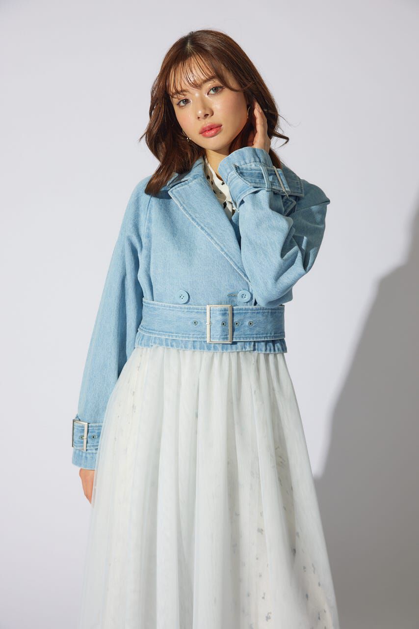 rienda「チュールコンビトレンチコート」|その他|