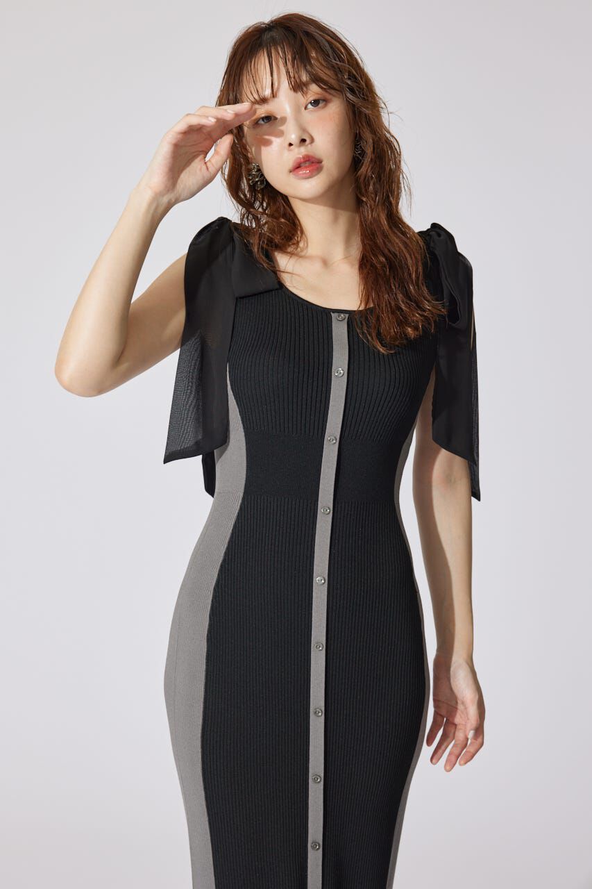 rienda「バイカラーリボンワンピース」|ワンピース|