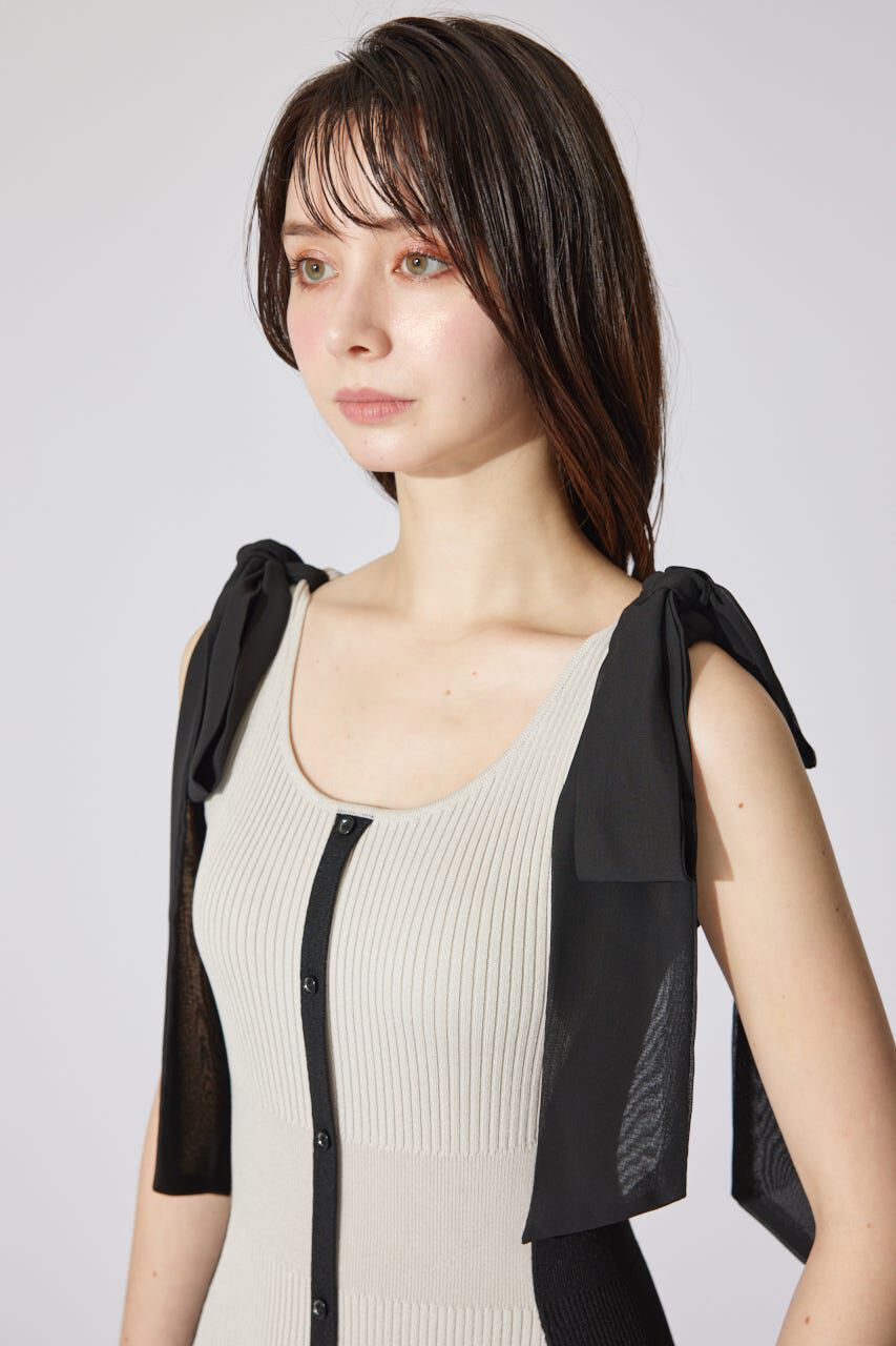 rienda「バイカラーリボンワンピース」|ワンピース|